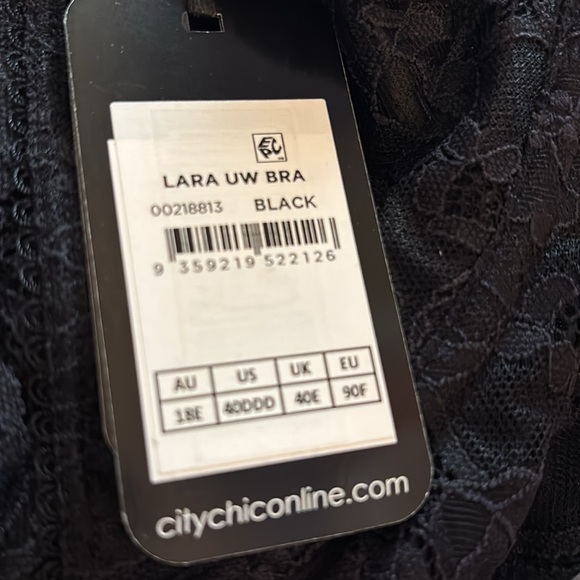 City Chic Lara Underwire Bra - black 40DDD - Picture 5 of 5